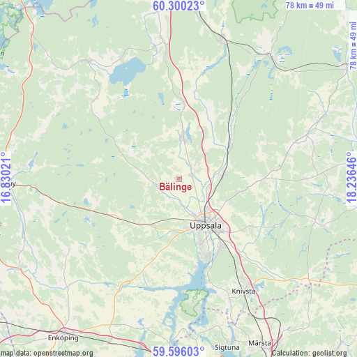 Bälinge on map