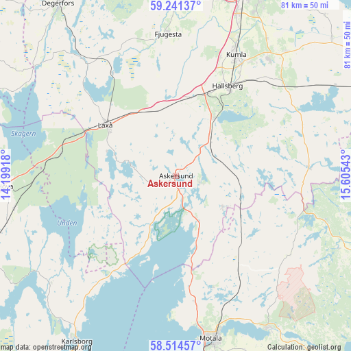Askersund on map