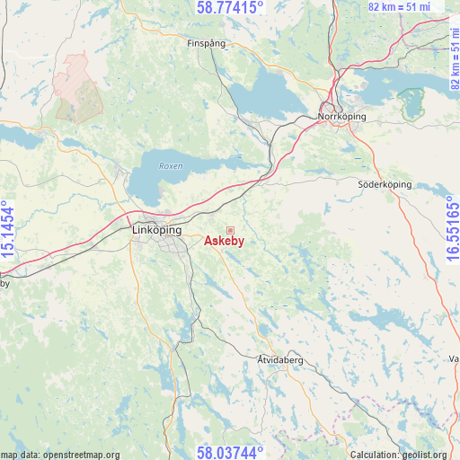 Askeby on map