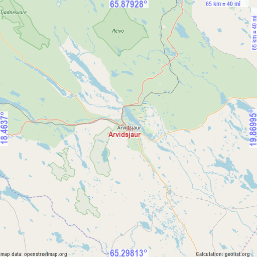 Arvidsjaur on map