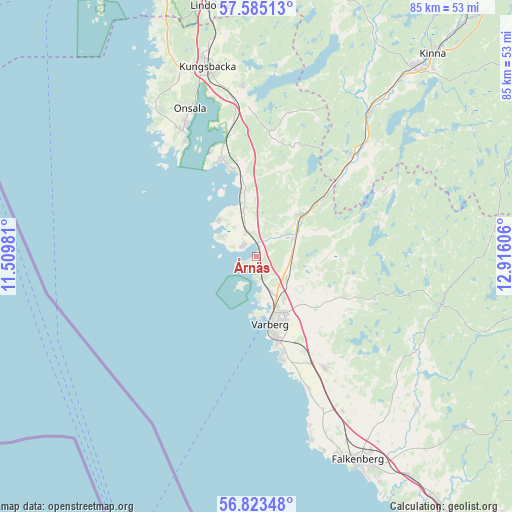 Årnäs on map