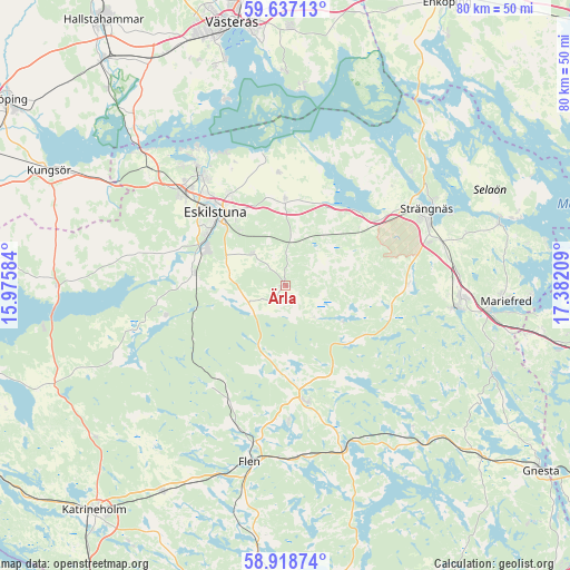 Ärla on map