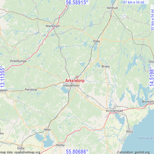 Arkelstorp on map