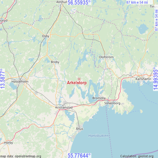 Arkelstorp on map