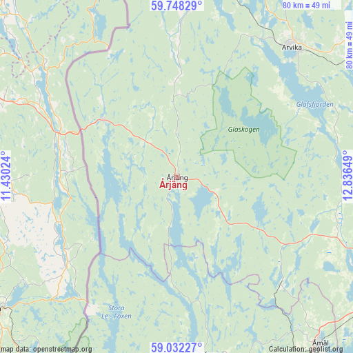 Årjäng on map