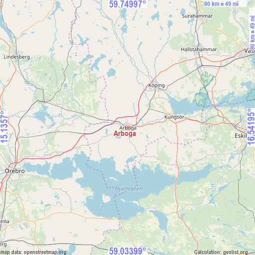 Arboga on map