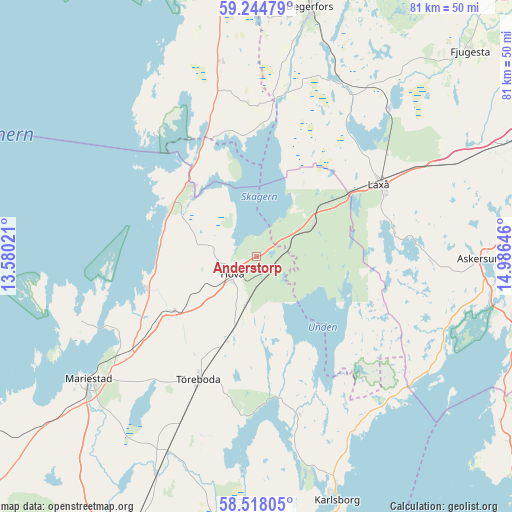 Anderstorp on map