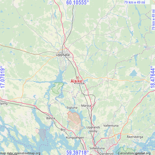 Alsike on map