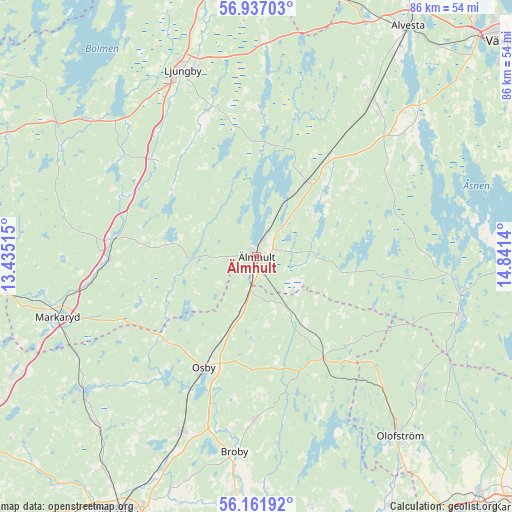 Älmhult on map
