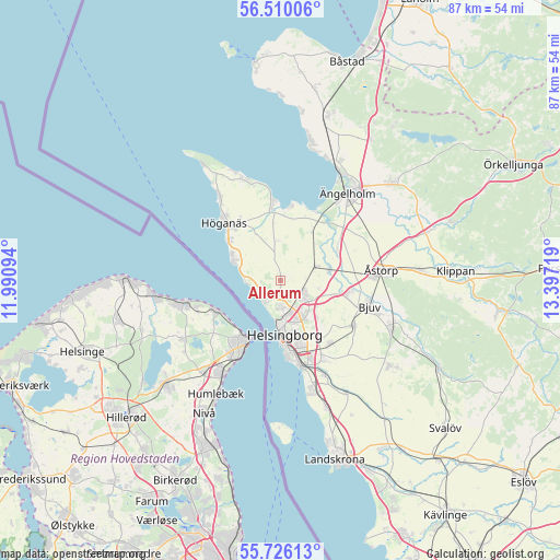 Allerum on map