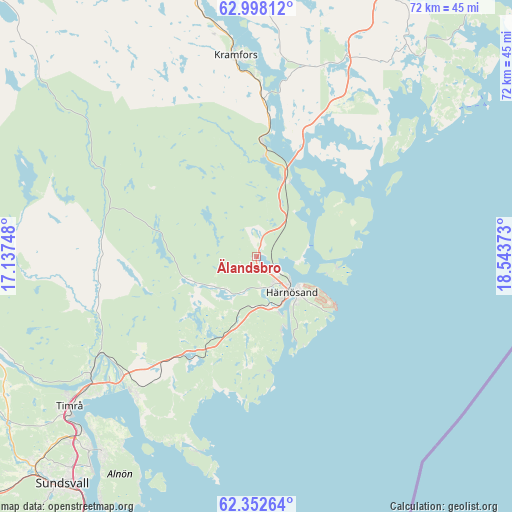 Älandsbro on map
