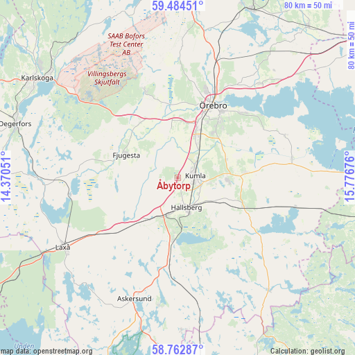 Åbytorp on map