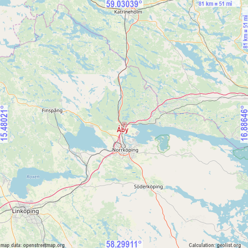 Åby on map