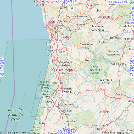 São Roque on map