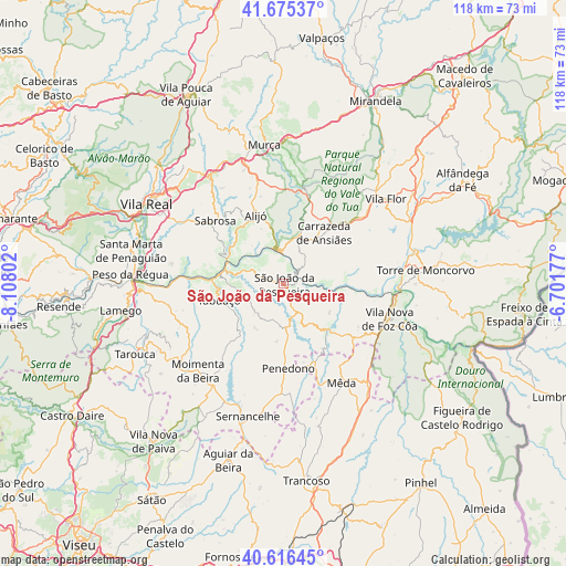 São João da Pesqueira on map