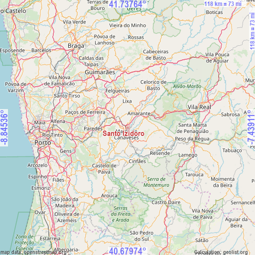Santo Izidoro on map