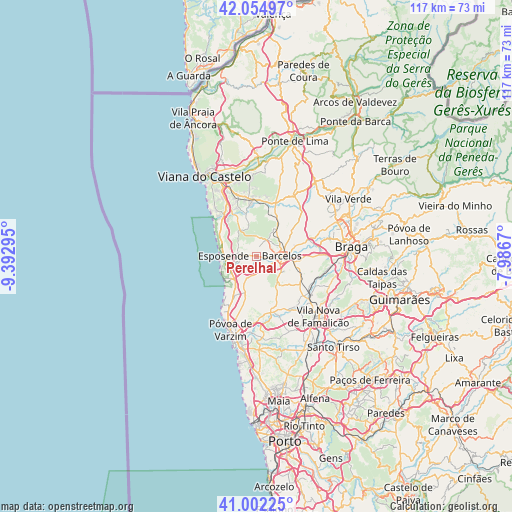 Perelhal on map