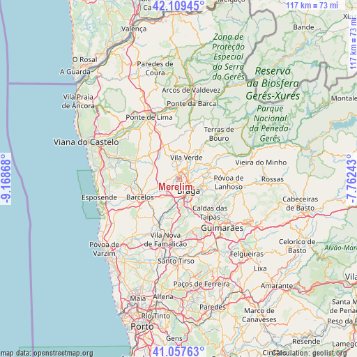 Merelim on map