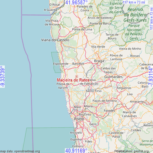 Macieira de Rates on map