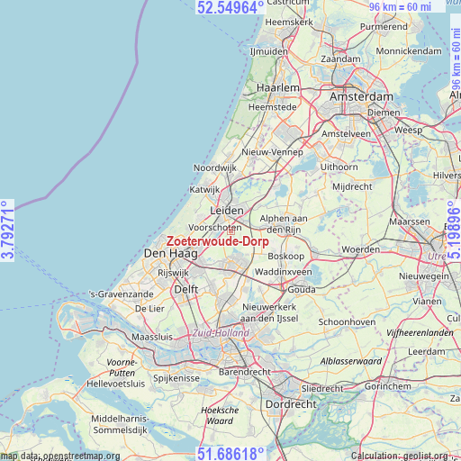 Zoeterwoude-Dorp on map
