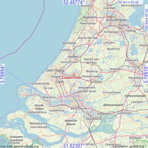 Zoetermeer on map