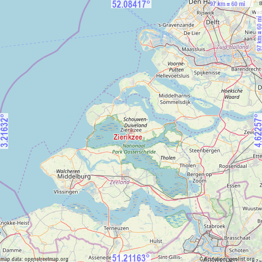 Zierikzee on map