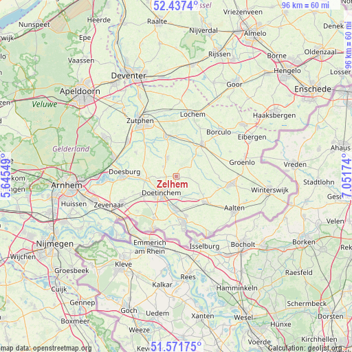 Zelhem on map