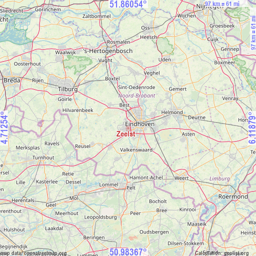 Zeelst on map