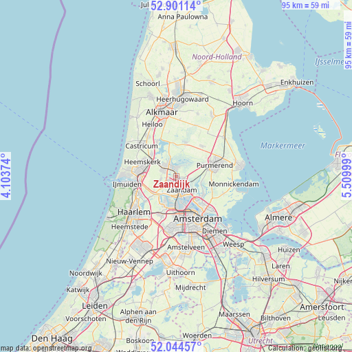 Zaandijk on map