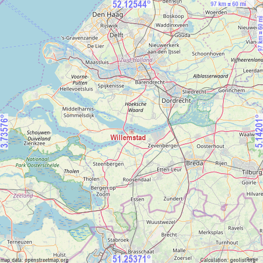 Willemstad on map