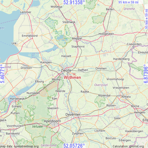 Wijthmen on map