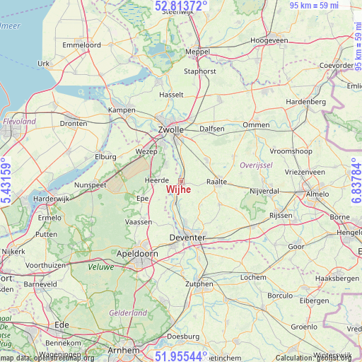 Wijhe on map