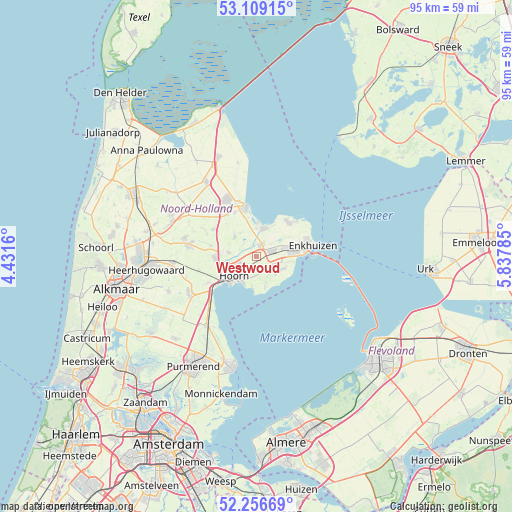 Westwoud on map