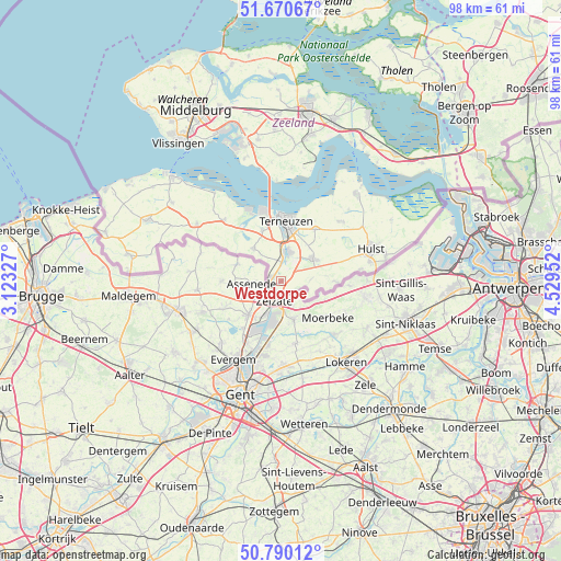 Westdorpe on map