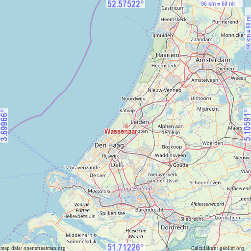 Wassenaar on map