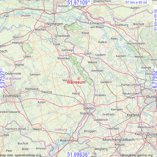 Wanssum on map