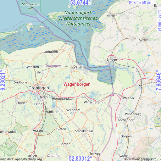 Wagenborgen on map