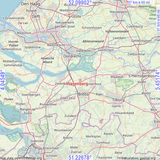 Wagenberg on map