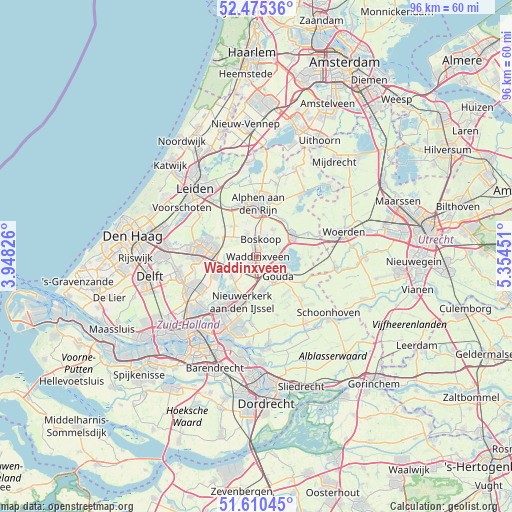 Waddinxveen on map