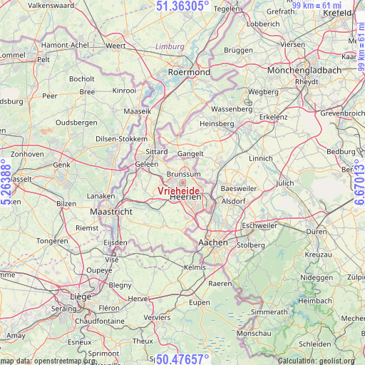 Vrieheide on map