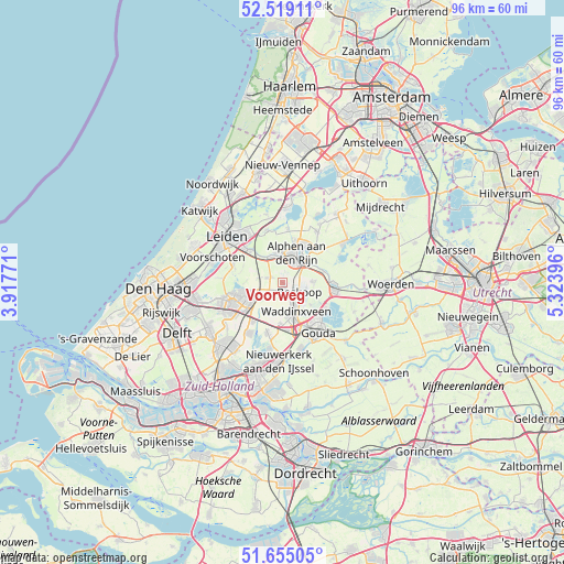 Voorweg on map