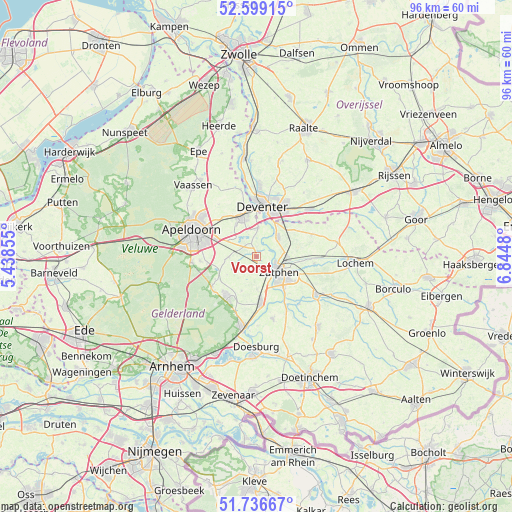 Voorst on map