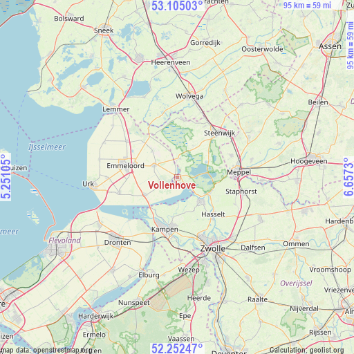 Vollenhove on map