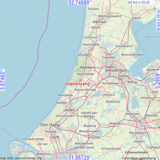 Vogelenzang on map