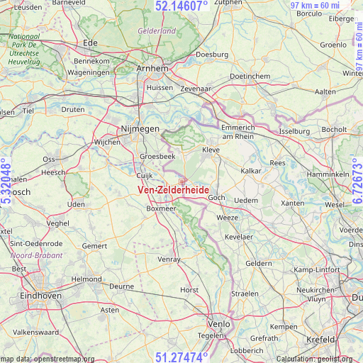 Ven-Zelderheide on map