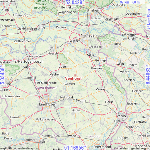 Venhorst on map