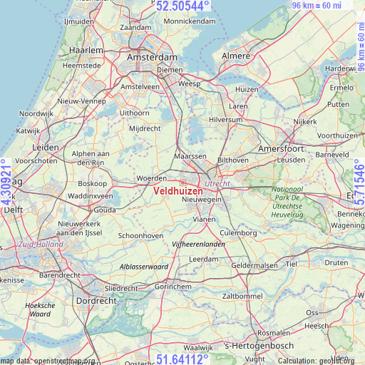 Veldhuizen on map