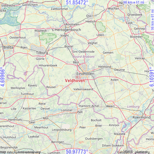 Veldhoven on map