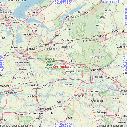 Veenendaal on map