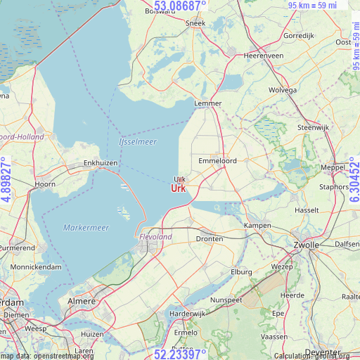 Urk on map